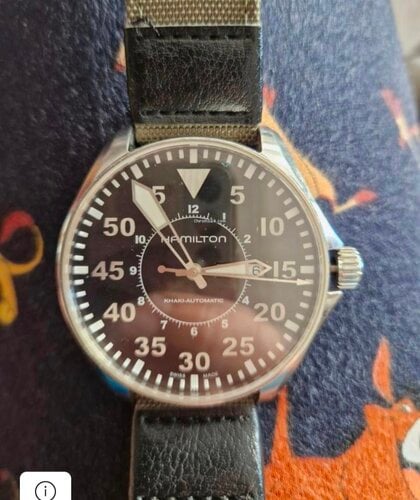 Περισσότερες πληροφορίες για "Hamilton aviation khaki  automatic 46mm"