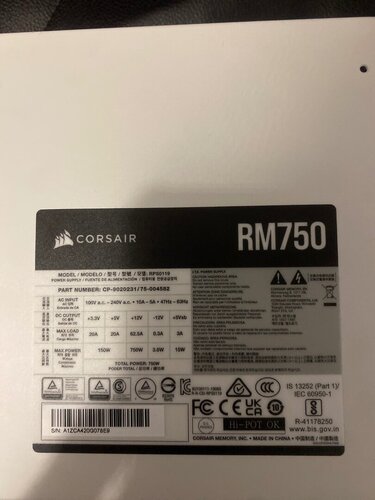 Περισσότερες πληροφορίες για "Corsair RM Series RM750 (750W)"