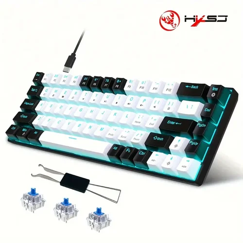 Περισσότερες πληροφορίες για "HXSJ 68 Mechanical Key Keyboard - Blue Switches - 65%"