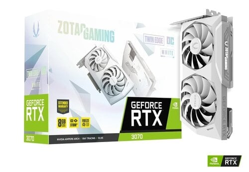 Περισσότερες πληροφορίες για "Zotac GAMING GeForce RTX 3070 Twin Edge OC White Edition"