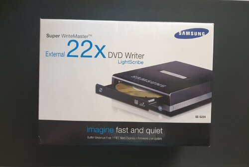 Περισσότερες πληροφορίες για "Samsung WriteMaster DVD-RW SH-S224Q (εξωτερικός DVD Writer )"