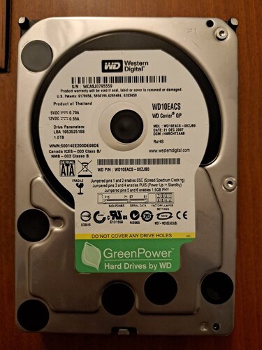 Περισσότερες πληροφορίες για "2 HDD WD 1TB(3,5") & 320GB(2,5") & ΕΞΩΤΕΡΙΚΟΣ 2TB"