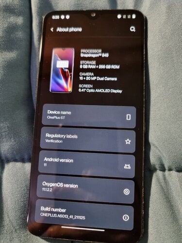 Περισσότερες πληροφορίες για "OnePlus 6T (Μαύρο/256 GB)"