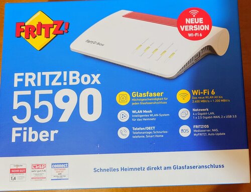 Περισσότερες πληροφορίες για "FRITZ!Box FRITZBox 5590 Fiber XGS-PON"