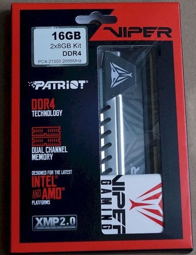 Περισσότερες πληροφορίες για "Patriot Memory Viper Elite Series 16GB DDR4 2666MHz Dual Kit PVE416G266C6KGY (16 GB/DDR4/2666MHz)"