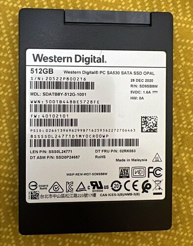 Περισσότερες πληροφορίες για "Western Digital SSD 512gb"