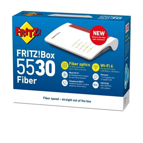 Περισσότερες πληροφορίες για "FRITZ!Box 5530 Fiber Edition Internation"