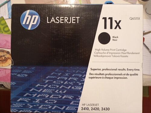 Περισσότερες πληροφορίες για "Μελάνι HP 11X laserjet black 2410,2420,2430"