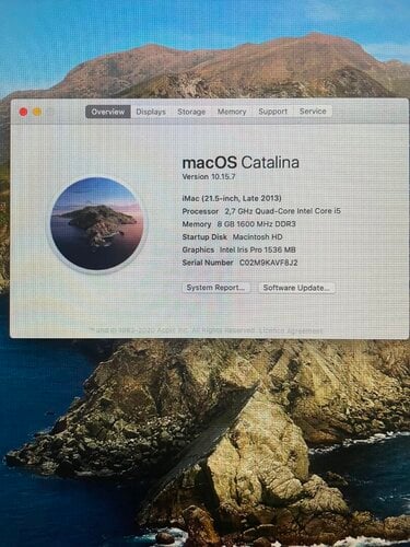 Περισσότερες πληροφορίες για "iMac 21.5 8GB τέλος του ‘13"