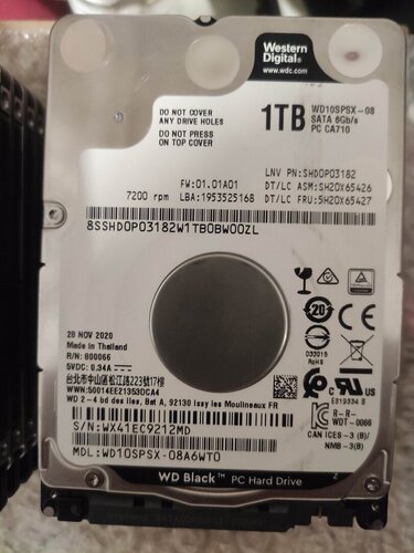 Περισσότερες πληροφορίες για "HDD 1TB 2,5""