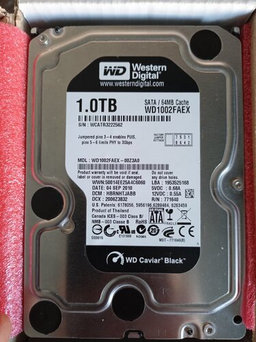 Περισσότερες πληροφορίες για "WD 1TB BLACK"