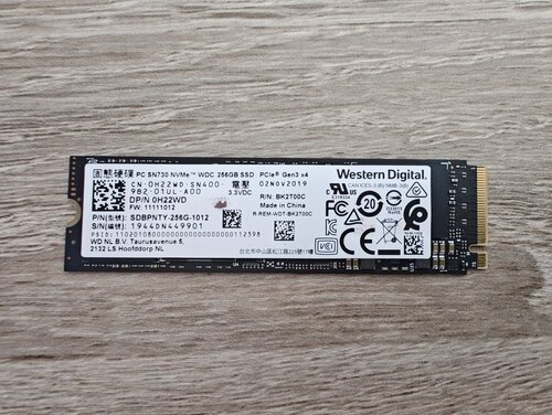 Περισσότερες πληροφορίες για "Western Digital SN730 2280 NVMe SSD"