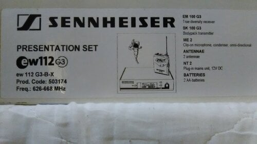 Περισσότερες πληροφορίες για "SENNHEISER EW 112 G3 B-X + SENNHEISER GA 3"