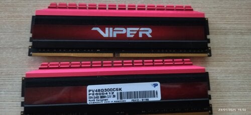 Περισσότερες πληροφορίες για "Patriot Memory Viper 4 Series DDR4 8GB PV48G360C7K (8 GB/DDR4/3600MHz)    x2"