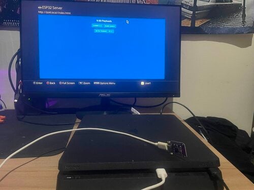 Περισσότερες πληροφορίες για "Sony PS4 slim 1tb v9.00 GoldHEN + ESP32 Local JailB server"