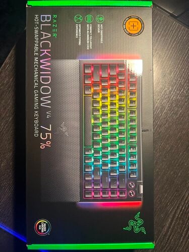 Razer BlackWidow V4 Gaming Μηχανικό Πληκτρολόγιο 75%  και Διακοπτες yellow Razer x2