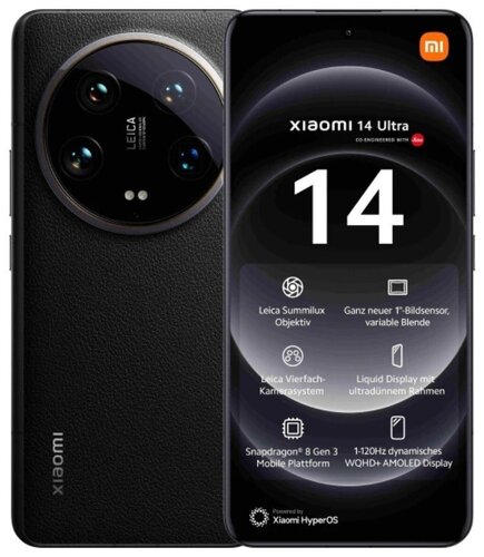 Περισσότερες πληροφορίες για "Xiaomi 14 Ultra (Μαύρο/512 GB)"