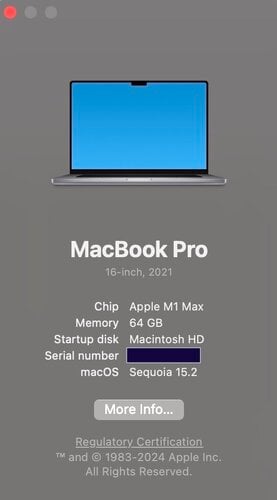 Περισσότερες πληροφορίες για "APPLE MACBOOK PRO 16΄   M1 MAX 10-CORE CPU, 32-CORE GPU, 64GB MEMORY, 1TB SSD, SPACE GREY"