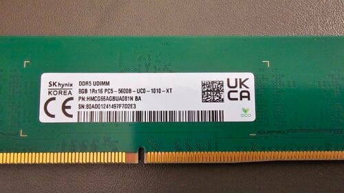 Περισσότερες πληροφορίες για "Hynix UDIMM non-ECC 8GB DDR5 5600MHz  (HMCG66AGBUA081N)"