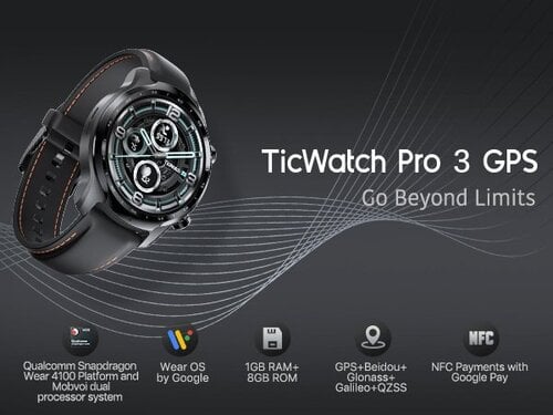 Περισσότερες πληροφορίες για "Mobvoi TicWatch Pro 3 GPS (47mm/Μαύρο/Πλαστικό, Ανοξείδωτο ατσάλι)"