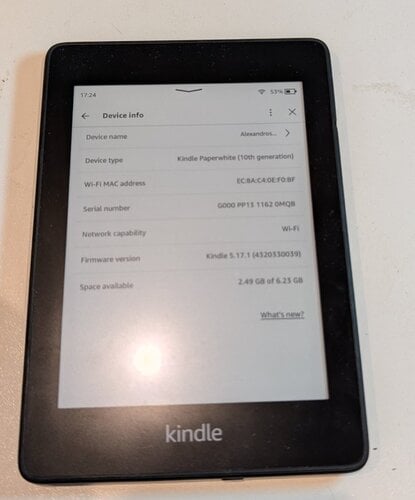 Περισσότερες πληροφορίες για "Amazon Kindle Paperwhite 10th Gen (without ads) με Οθόνη Αφής 6" (8GB) Μαύρο"