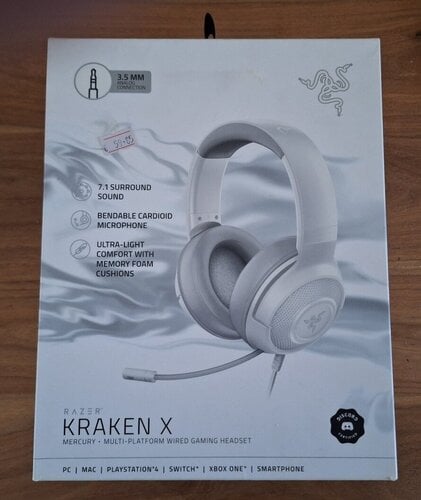 Περισσότερες πληροφορίες για "Razer Kraken X 7.1 Mercury White Gaming Headset"