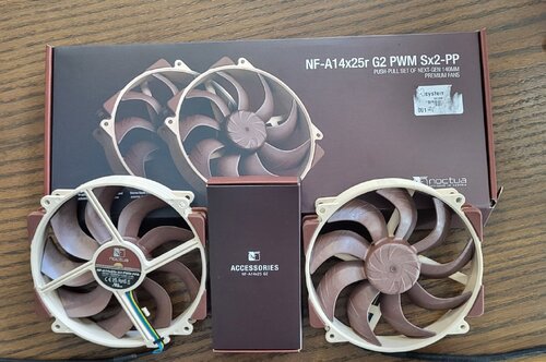 Περισσότερες πληροφορίες για "Noctua NF-A14X25R G2 PWM SX2-PP + NF-A20 PWM"