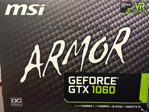 Περισσότερες πληροφορίες για "MSI GeForce GTX 1060 ARMOR 6G OCV1"