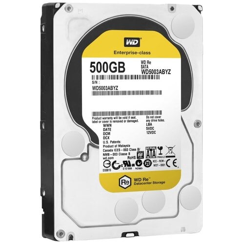 Περισσότερες πληροφορίες για "WD Re 500GB Datacenter Capacity Hard Disk Drive - 7200 RPM Class SATA 6Gb/s 64MB Cache 3.5 inch WD50"