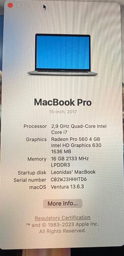 Περισσότερες πληροφορίες για "Apple MacBook Pro 15.4" IPS Retina Display (i7/16GB/512GB SSD/)"