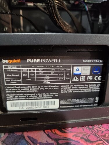 Περισσότερες πληροφορίες για "be quiet! Pure Power 11 (600W)"