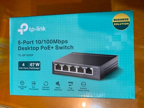 Περισσότερες πληροφορίες για "Tp link Switch 4 PoE+ ports tl-sf1005p"