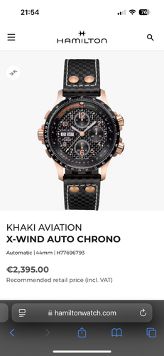 Περισσότερες πληροφορίες για "Hamilton Khaki X-Wind rose gold"