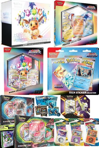 Περισσότερες πληροφορίες για "Pokemon TCG - Διάφορα Boxes, Blisters & Tins + Prismatic Evolutions"