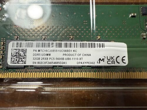 Περισσότερες πληροφορίες για "1x32GB RAM DDR5 5600MHz"