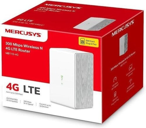 Περισσότερες πληροφορίες για "Mercusys MB110-4G v1 Ασύρματο 4G"