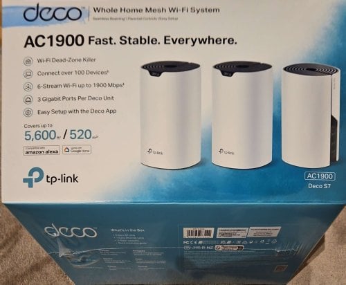 Περισσότερες πληροφορίες για "TP-LINK Deco S7 Σύστημα Mesh Wi-Fi 3-pack (Άθικτο-σφραγισμένο στο κουτί)"