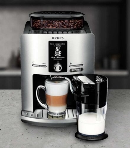 Περισσότερες πληροφορίες για "Krups Καφετιέρα Espresso Αυτόματη EA82FE Latt'Express Silver"