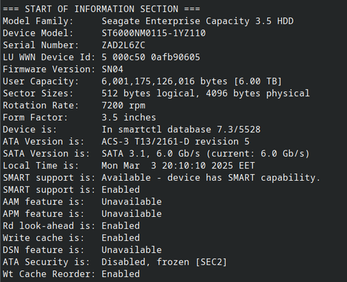 Περισσότερες πληροφορίες για "Seagate Exos 7E8 6TB (ST6000NM0115)"