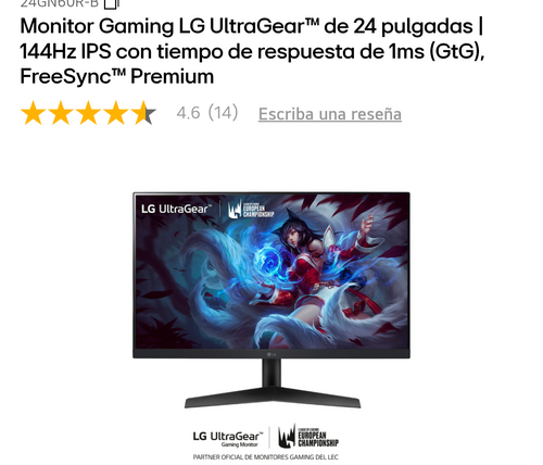 Περισσότερες πληροφορίες για "LG ULTRAGEAR 24GN60R-B IPS HDR"