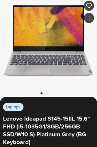 Περισσότερες πληροφορίες για "Lenovo Ideapad S145-15IIL 15.6" FHD (i5-1035G1/8GB/256GB SSD)"