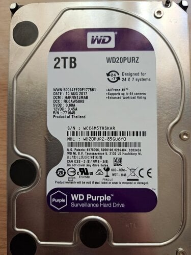 Περισσότερες πληροφορίες για "HDD WD PURPLE 2TB / HDD WD 1TB(3,5") / HDD WD 320GB(2,5") / ΕΞΩΤΕΡΙΚΟΣ WD 2TB ΟΛΑ 100% HEALTH"