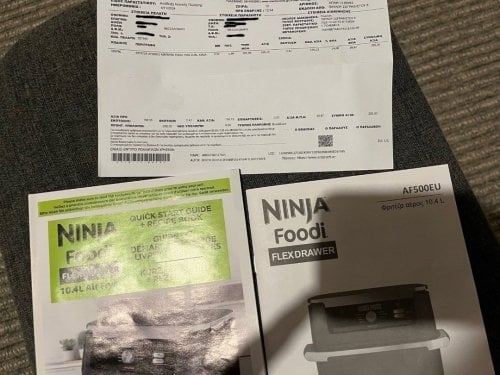 Περισσότερες πληροφορίες για "Ninja Air Fryer AF500(Megazone Flexdrawer 10.4LT)"