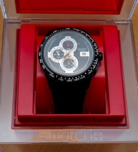 Περισσότερες πληροφορίες για "Swatch Irony Right Track Automatic Chrono SVGB400 Watch | Ρολόι"