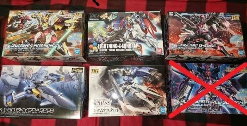 Περισσότερες πληροφορίες για "Gundam HG-SD-RG model kits"