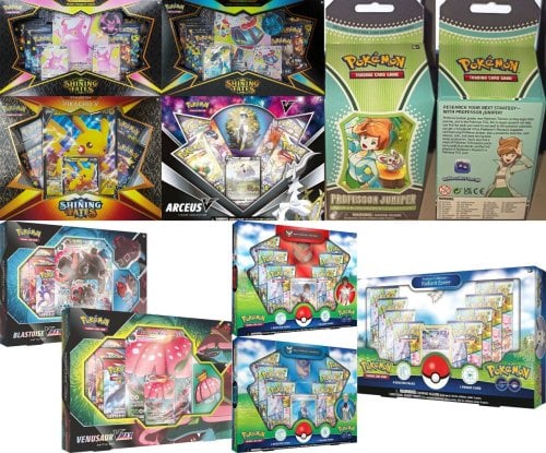 Περισσότερες πληροφορίες για "Pokemon TCG - Διάφορα Collection Boxes: Premium Crobat, Pikachu, Arceus, Blastoise, Juniper, Go κ.α."