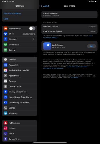 Περισσότερες πληροφορίες για "Apple iPad Air 2025 (5G/128 GB/M3/8 GB/iPadOS 18)"