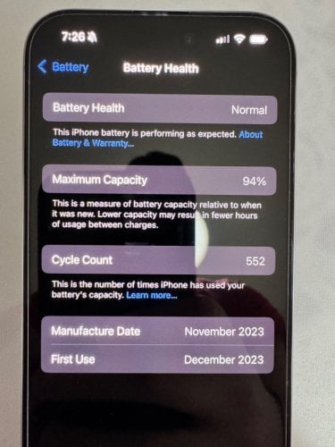 Περισσότερες πληροφορίες για "Apple iPhone 15 Pro (Τιτάνιο/128 GB)"