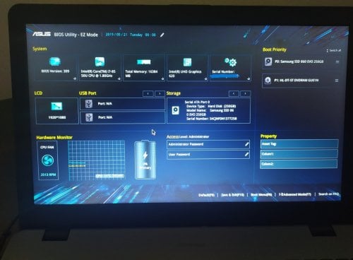 Περισσότερες πληροφορίες για "Asus Vivobook 120gb ram 16gb  i7-8550U"
