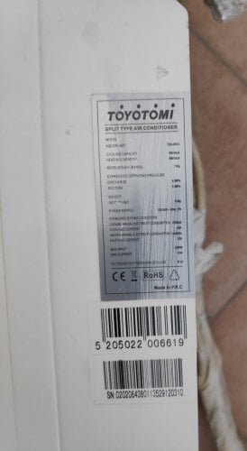 Περισσότερες πληροφορίες για "Toyotomi TZN/TZG-09V3 Κλιματιστικό Inverter A/A"